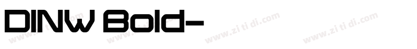 DINW Bold字体转换